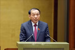 Le ministre de la Culture, des Sports et du Tourisme Nguyên Van Hung devant l’Assemblée nationale, le 3 juin. Photo : VNA
