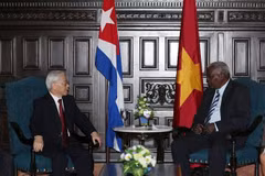 Entrevue Nguyen Phu Trong – Esteban Lazo Hernandes