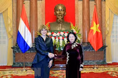 La présidente p.i du Vietnam Dang Thi Ngoc Thinh reçoit de nouveaux ambassadeurs