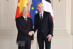 Entrevue entre le SG du PCV Nguyên Phu Trong et le président de l'AN François de Rugy