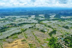 Paysage naturel paisible dans un village de la minorité ethnique Muong à Hoa Binh
