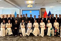 La délégation de l'Académie de la sécurité populaire, en visite de travail à New York, aux Etats-Unis. Photo: VNA