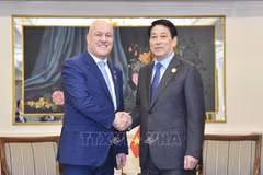 Le président Luong Cuong (droite) et le Premier ministre néo-zélandais. Photo: VNA