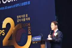 Le ministre sud-coréen de l'Emploi et du Travail, Lee Jung-sik, à la conférence marquant le 20e anniversaire de l'EPS. Photo: VNA