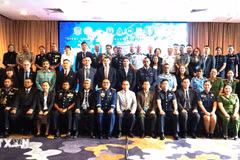 Les délégués à la 14e réunion des agents de liaison de l’ASEANAPOL. Photo : VNA