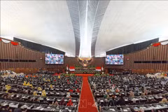 La cérémonie d'investiture du président indonésien Prabowo Subianto. Photo : VNA