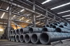 Bobines laminées à chaud stockées dans une usine de la province de Ha Nam, au nord du pays. (Photo : VNA)