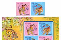 Émission de timbres sur le Têt lunaire du Tigre 2022