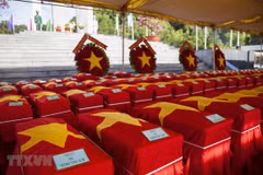 Kien Giang : Inhumation des restes de 262 soldats tombés au Cambodge
