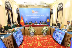 Ouverture de la téléconférence des hauts officiels de la défense de l'ASEAN