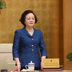 La vice-Première ministre Pham Thi Thanh Tra s'exprime. Photo: VNA