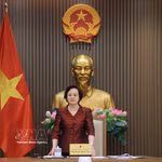 La vice-Première ministre Pham Thi Thanh Tra s'exprime lors de la conférence. Photo: VNA