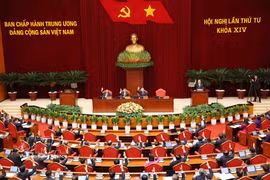 Ouverture du 4e Plénum du Comité central du Parti communiste du Vietnam du 14e mandat. Photo: VNA