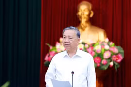 Le secrétaire général du Parti communiste du Vietnam (PCV), Tô Lâm, s'exprime lors de la réunion. Photo: VNA