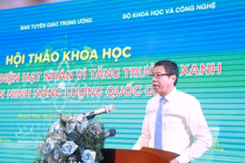 Le vice-ministre des Sciences et des Technologies, Lê Xuân Đinh, s'exprime lors du séminaire. Photo: VNA