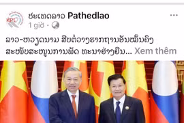 L'article publié sur le site électronique du journal Pathet Lao, organe de l’Agence de presse lao (KPL). Photo: VNA