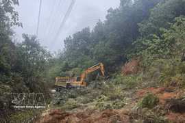 Les pluies persistantes ont provoqué des inondations, des glissements de terrain et d’importantes perturbations à Phu Tho et Thanh Hoa. Photo: VNA