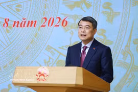 Le Premier ministre Le Minh Hung s'exprime lors de la conférence. Photo: VNA