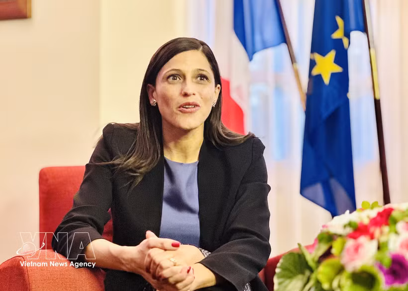 La ministre déléguée auprès du ministre de l’Europe et des Affaires étrangères, chargée de la Francophonie, des Partenariats internationaux et des Français de l’étranger, Éléonore Caroit. Photo: VNA