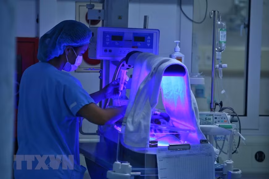 Les bébés prématurés, de faible poids et malades sont allaités pendant leur séjour à l'hôpital (Photo: VNA)