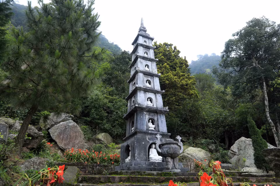 La pagode Hô Thiên se trouve dans la zone des reliques historiques de la dynastie des Trân, commune de Dông Triêu, province de Quang Ninh. Photo : VNA 