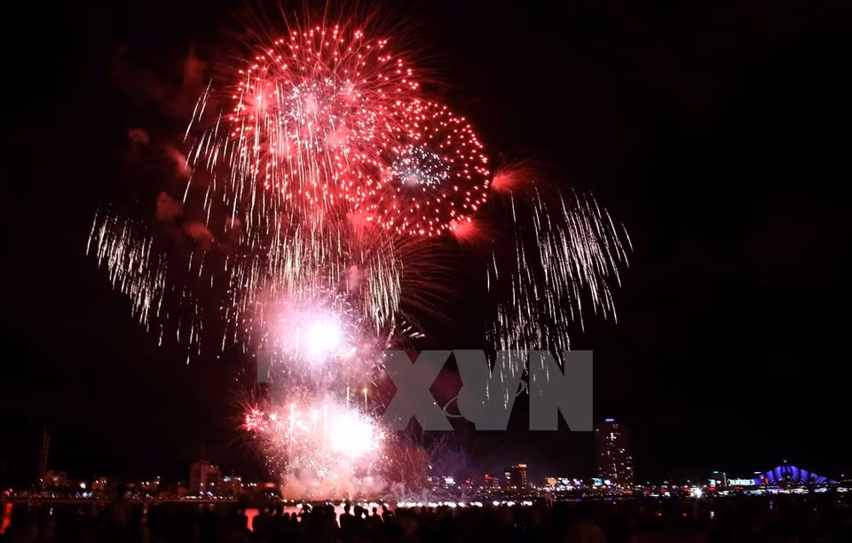 Les feux d'artifice à Da Nang.