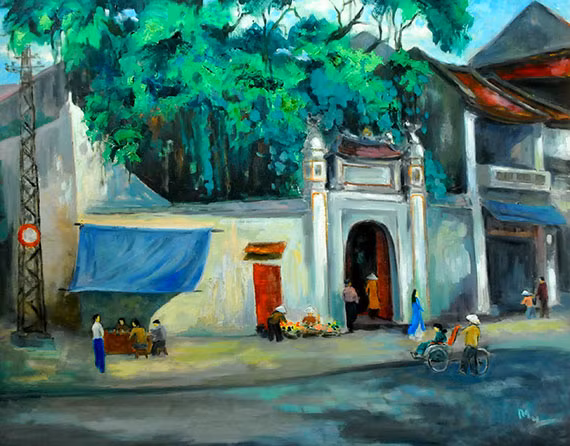 Oeuvre « Rue Ma Mây » de Nguyen Ngoc My.