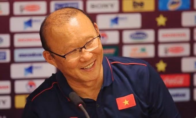 L'entraineur Park Hang-seo a exprimé sa satisfaction lors de la conférence de presse après le match. Photo: VNA 