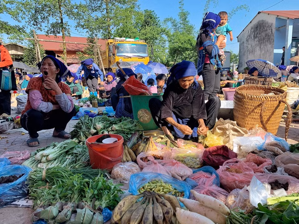 Le marché d'Y Ty, situé dans la commune éponyme du district de Bat Xat, province septentrionale de Lao Cai, fait preuve d'originalité, car vendeurs et acheteurs communiquent dans différentes langues et ne se comprennent presque pas. Ainsi, les transactions se déroulent souvent avec des signes, des sourires et des poignées de mains quand la vente est conclue. Ce marché a lieu tous les samedis. Là se rassemblent des montagnards des ethnies minoritaires Hà Nhi, Dao rouge, Ray et H'mông, qui sont venus des villages alentours. Ce marché commence au petit matin, lorsque les montagnes et forêts sont encore noyées dans la brume. Photo: VietnamPlus