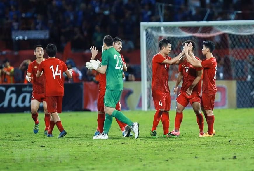 Un match réussi des joueurs vietnamiens. Photo: VNA 
