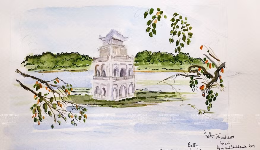 Le lac de l'Épée restituée. Photo: VNA