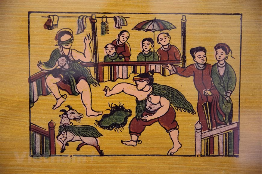  L’art populaire des estampes de Dông Hô date du 17e siècle, du village éponyme, commune de Song Ho, district de Thuân Thanh, province Bac Ninh.Photo: Vi Dieu/Vietnamplus 