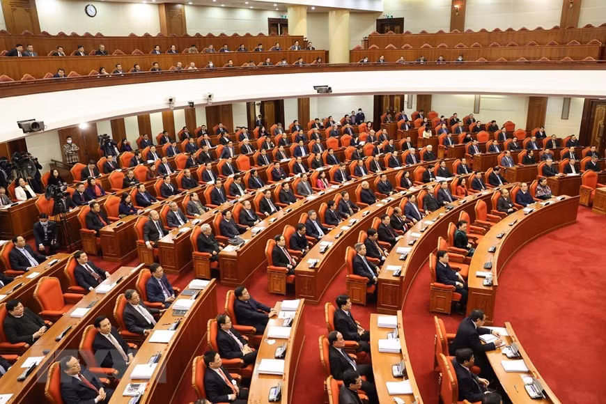 Le 14e Plénum du Comité central du Parti du 12e mandat s’est ouvert le 14 décembre. Photo: VNA 