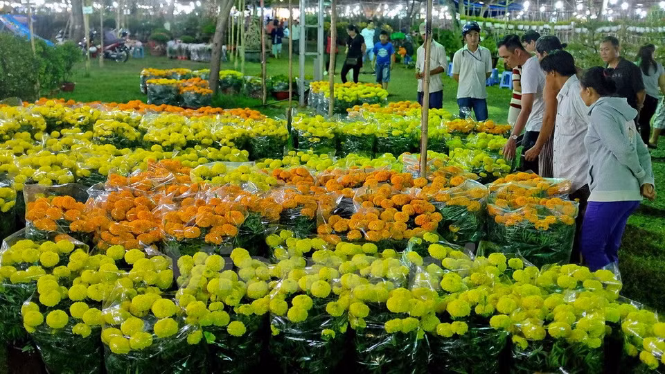 Avec la rue des fleurs, organisée chaque fin d'année lunaire à Ho Chi Minh-Ville, la foire des fleurs du printemps de Phú My Hung, dans le 7e arrondissement, demeure une destination à ne surtout pas manquer.