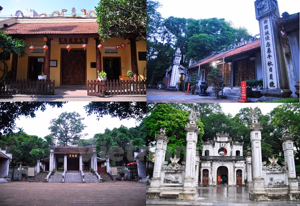 "Thang Long Tu Tran" sont les quatre temples de Bach Ma, Voi Phuc, Kim Lien et Quan Thanh. 