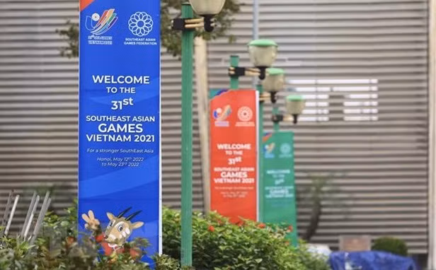 Des affiches sur les SEA Games 31.