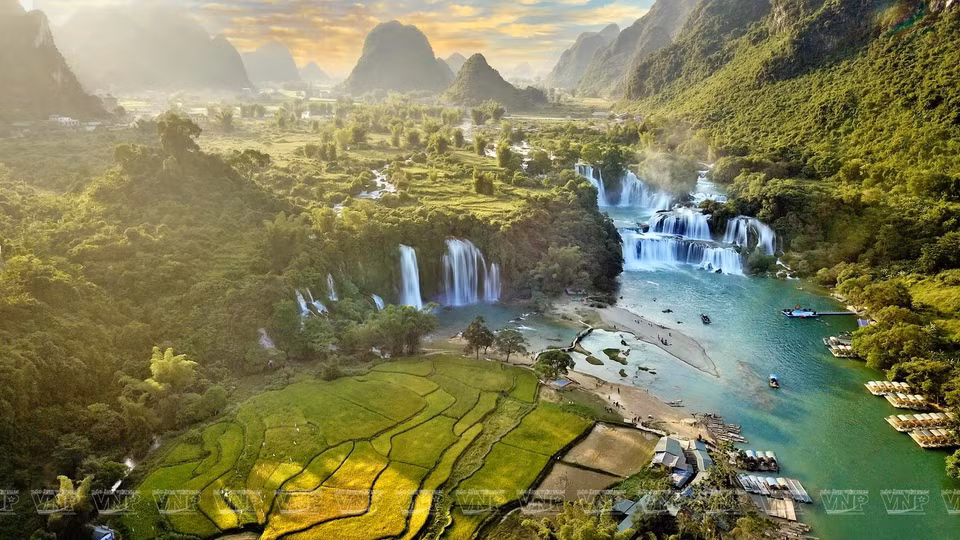 La cascade de Ban Giôc se trouve dans la commune de Dam Thuy, district de Trung Khanh.