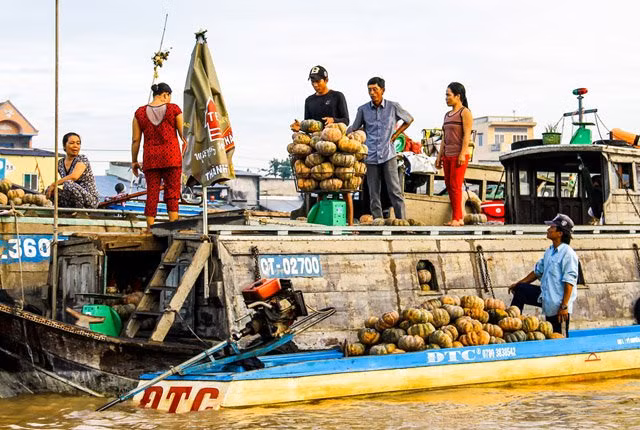 Un des trois plus grands marchés de la région Sud-Ouest est le marché flottant de Cai Rang, situé à seulement quelques kilomètres de la ville de Can Tho. Il vend principalement des produits agricoles typiques importés des provinces avoisinantes.
