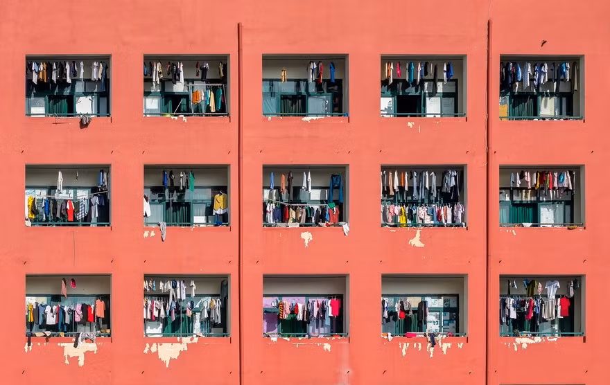 Couleurs d’un bâtiment à Ho Chi Minh-Ville.