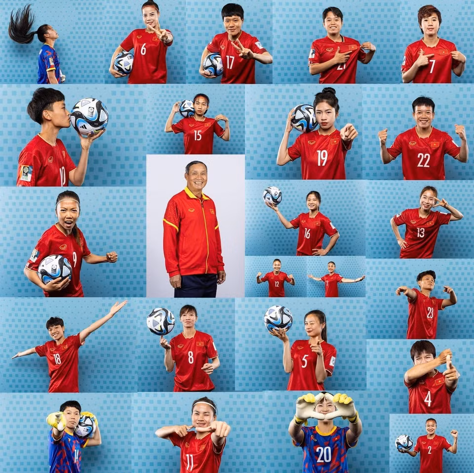  L'équipe du Vietnam féminine de football avec le sélectionneur Mai Duc Chung. Photo : FIFA 
