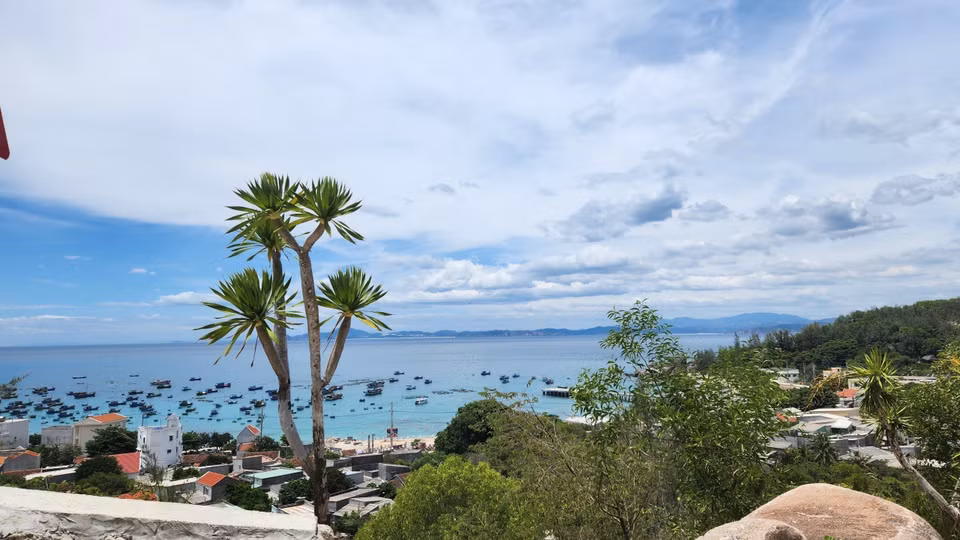  L'île a une superficie de 365 hectares. Elle est à environ 20 km de la ville de Quy Nhon et à 6 km du chef-lieu de Song Cau, province de Phu Yen. Photo : VNA 