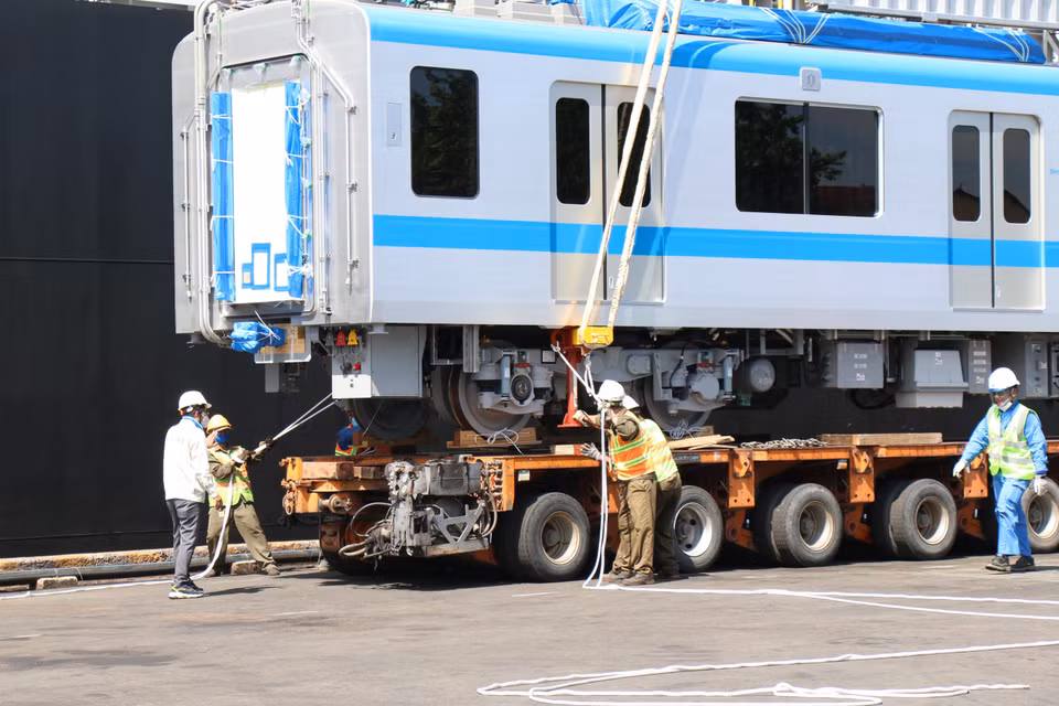 A ce jour, cinq trains de cette ligne de métro ont été importés à Ho Chi Minh-Ville depuis le Japon. photo: VNA 