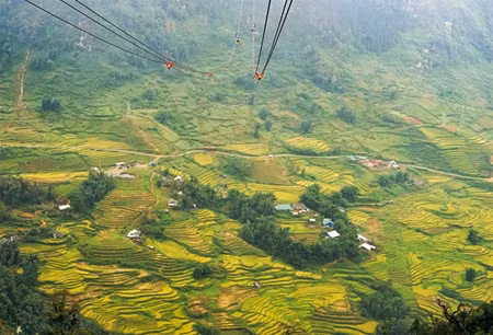 A 10 kilomètres au sud-est de Sapa, dans le Nord-Ouest, la vallée de Muong Hoa abrite les plus belles rizières en terrasse de cette petite station touristique. Sur les flancs en pente douce de la vallée, ces rizières constituent une véritable œuvre d’art.
