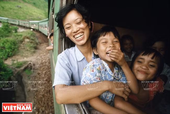 L’enseignante Trân Thi Diep, photo prise en 1990. 