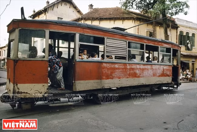  L’un des derniers tramways français, en 1990. 