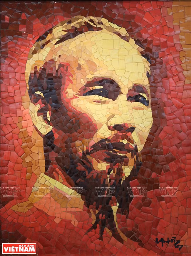 Portrait du président Hô Chi Minh.