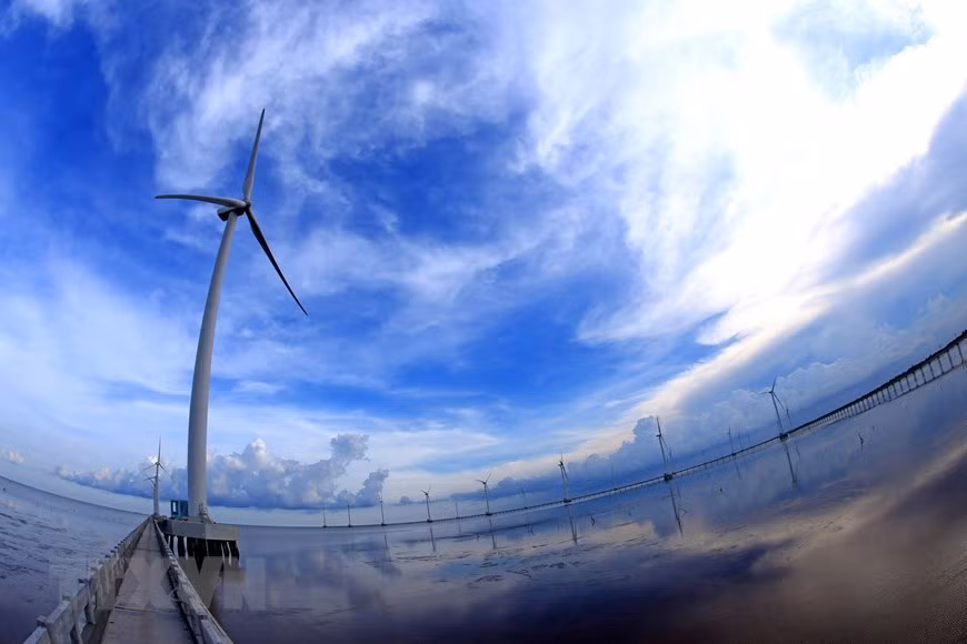 La province de Bac Lieu prévoit de développer un réseau d'énergie éolienne d'une puissance installée de 1.500 MW d'ici 2030. Photo: VNA