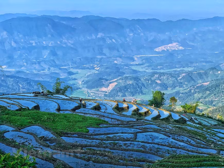Le charme séduisant des rizières en terrasses attend les voyageurs à explorer. Photo:Vietnam+ 