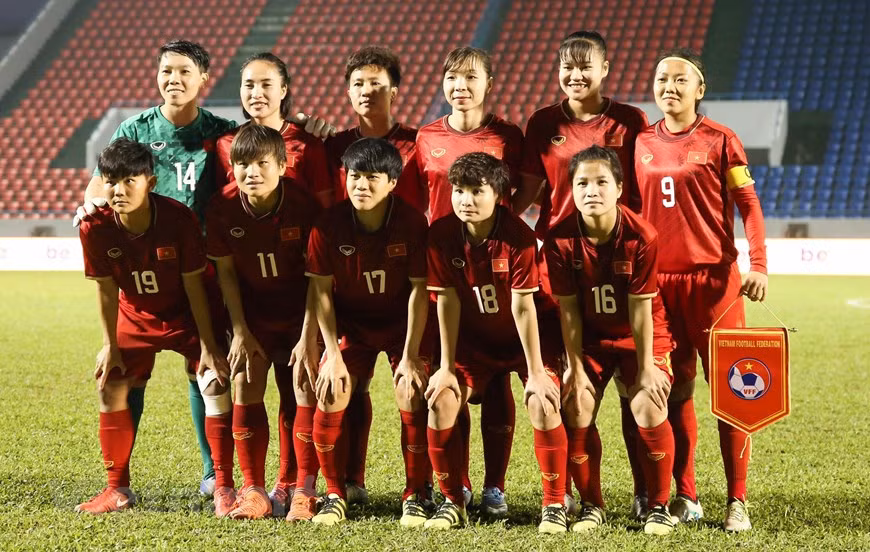 La sélection féminine de football du Vietnam.