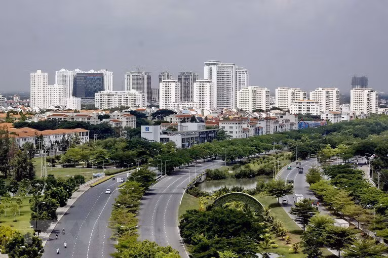 Un coin de la zone urbaine de Phu My Hung, Ho Chi Minh-Ville. Photo: The Anh/VNA 